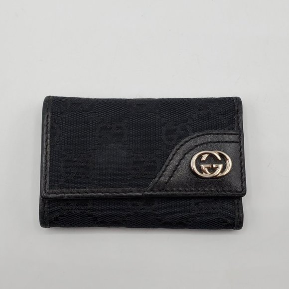 VINTAGE GUCCI GG TRI-FOLD KEY HOLDER - Picture 1 of 8